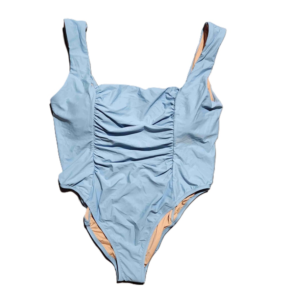 NWT J.Crew Blue Ruched Swimsuit One Piece Size 22 2X